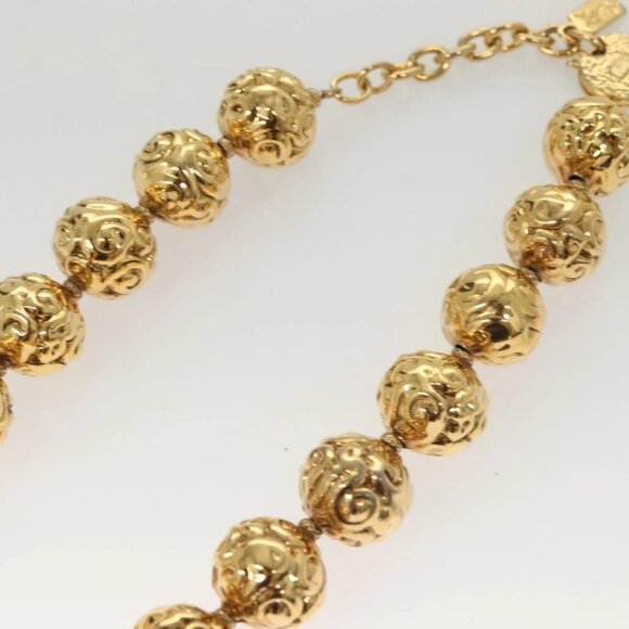 SAINT LAURENT Necklace Metal Gold Auth - Picture 8 of 14